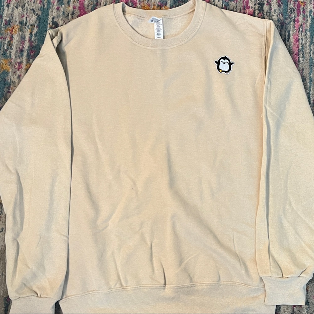Jerzees Men's Beige Crewneck Sweater